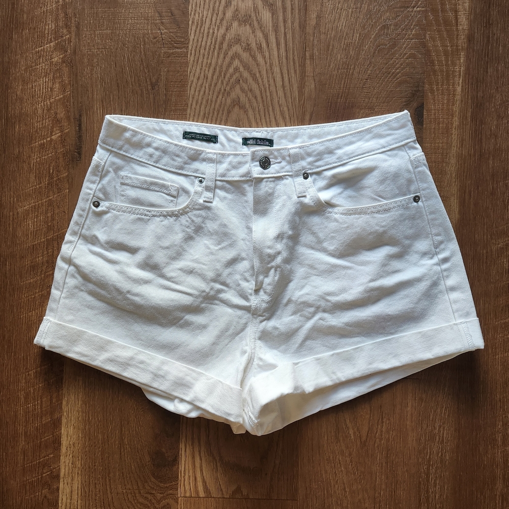 Wild Fable Bright White Denim Shorts